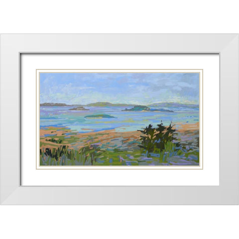 Islands Off the Mainland White Modern Wood Framed Art Print with Double Matting by Schmidt, Jane