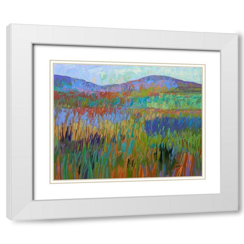 Color Field No. 68 White Modern Wood Framed Art Print with Double Matting by Schmidt, Jane