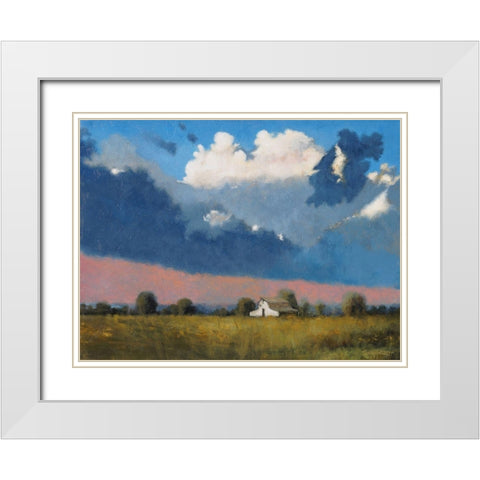 Approaching Storm White Modern Wood Framed Art Print with Double Matting by Stotts, Thomas
