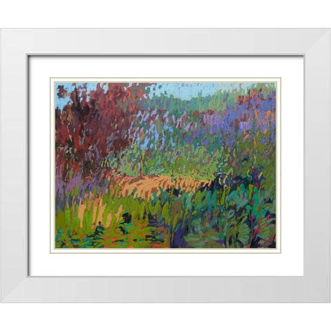 Color Field No. 72 White Modern Wood Framed Art Print with Double Matting by Schmidt, Jane