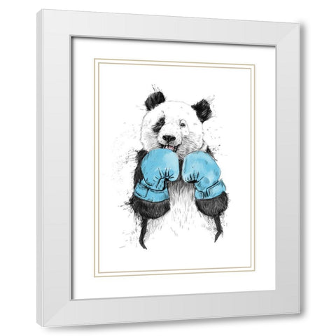 The Winner White Modern Wood Framed Art Print with Double Matting by Solti, Balazs