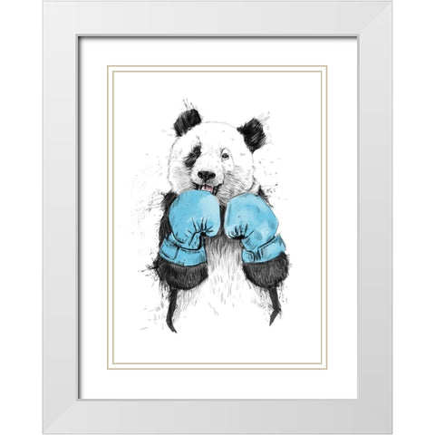 The Winner White Modern Wood Framed Art Print with Double Matting by Solti, Balazs