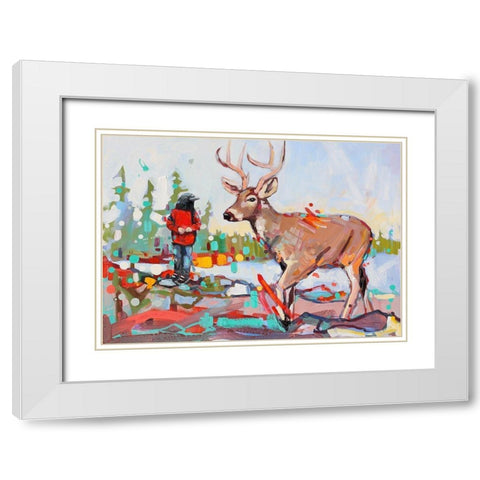 Love Letters White Modern Wood Framed Art Print with Double Matting by Swanson, Adam