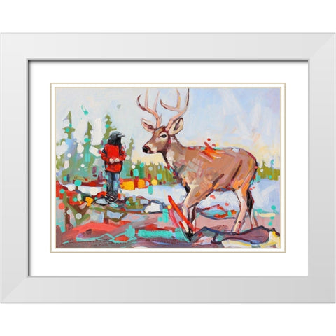 Love Letters White Modern Wood Framed Art Print with Double Matting by Swanson, Adam