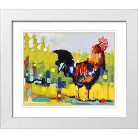 Papa Was a Rodeo White Modern Wood Framed Art Print with Double Matting by Swanson, Adam