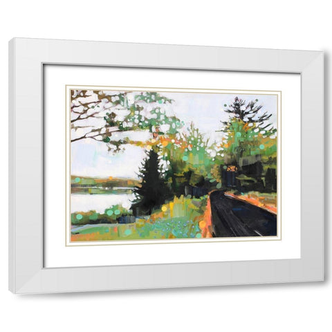 Star Splitter White Modern Wood Framed Art Print with Double Matting by Swanson, Adam