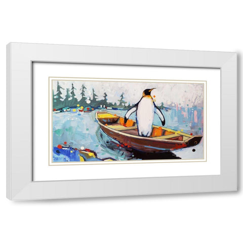 Styx White Modern Wood Framed Art Print with Double Matting by Swanson, Adam