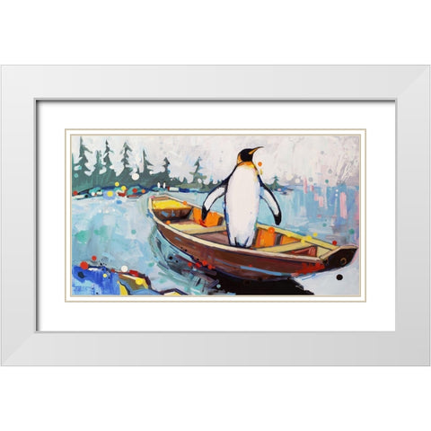 Styx White Modern Wood Framed Art Print with Double Matting by Swanson, Adam