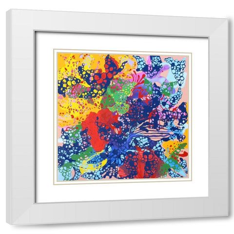 Curly Cue White Modern Wood Framed Art Print with Double Matting by Siegmann, Sofie