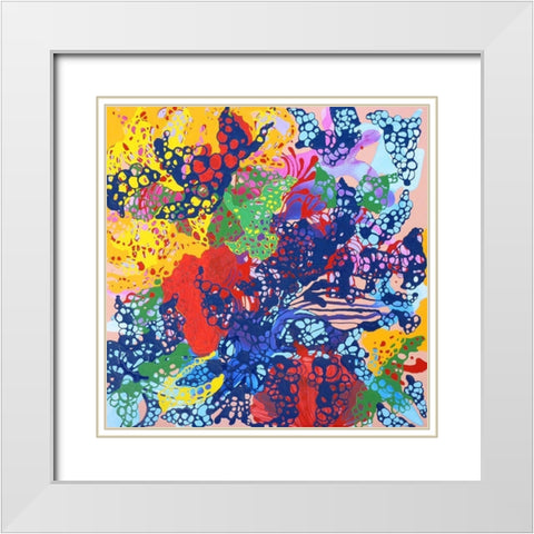 Curly Cue White Modern Wood Framed Art Print with Double Matting by Siegmann, Sofie