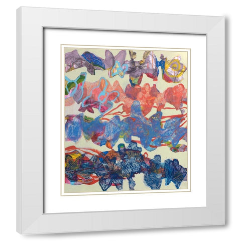 Flurina White Modern Wood Framed Art Print with Double Matting by Siegmann, Sofie