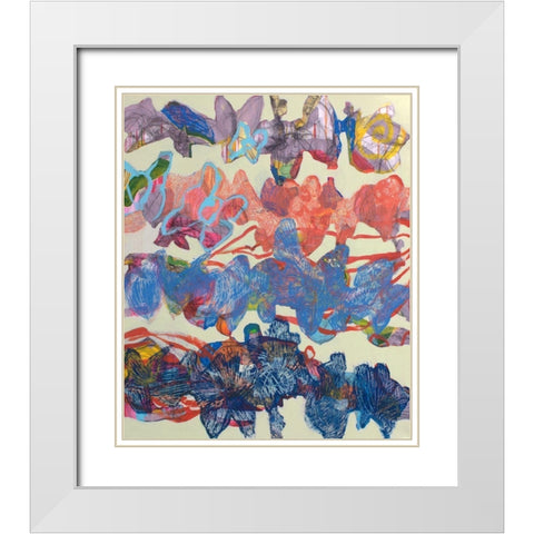 Flurina White Modern Wood Framed Art Print with Double Matting by Siegmann, Sofie