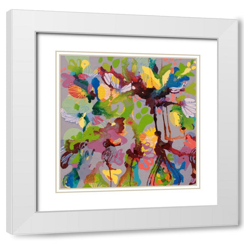 Windy Days White Modern Wood Framed Art Print with Double Matting by Siegmann, Sofie