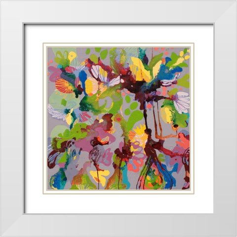 Windy Days White Modern Wood Framed Art Print with Double Matting by Siegmann, Sofie