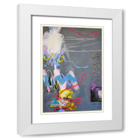 A Dream No. 3 White Modern Wood Framed Art Print with Double Matting by Schubert, Bea Garding