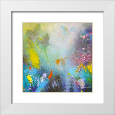 I Saw a New Heaven White Modern Wood Framed Art Print with Double Matting by Schubert, Bea Garding