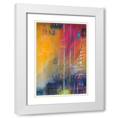 Light No. 17 White Modern Wood Framed Art Print with Double Matting by Schubert, Bea Garding