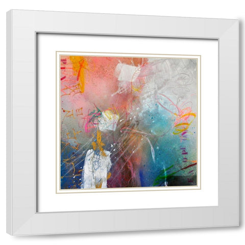 Open Your Mind No. 1 White Modern Wood Framed Art Print with Double Matting by Schubert, Bea Garding
