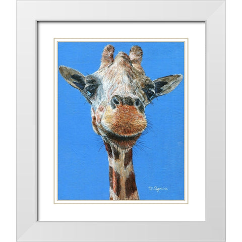 Norman White Modern Wood Framed Art Print with Double Matting by Symons, Melissa