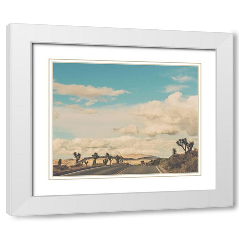 Weekend Drive White Modern Wood Framed Art Print with Double Matting by Soffia, Myan