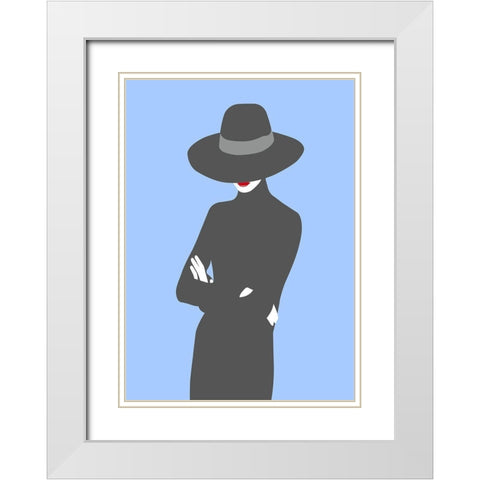 Lady No. 2 White Modern Wood Framed Art Print with Double Matting by Salvadori, Sean