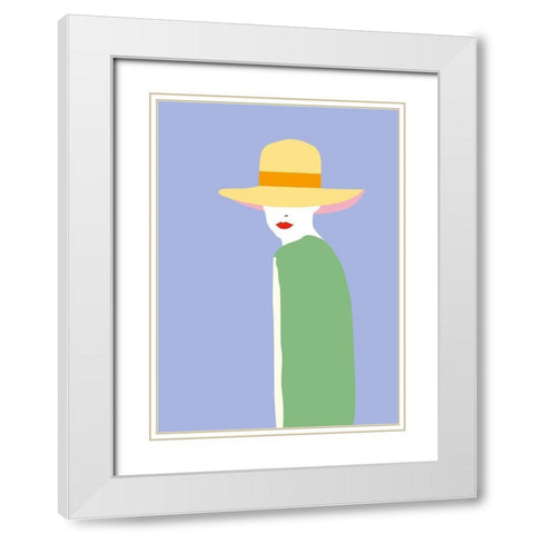 Lady No. 6 White Modern Wood Framed Art Print with Double Matting by Salvadori, Sean