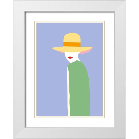 Lady No. 6 White Modern Wood Framed Art Print with Double Matting by Salvadori, Sean