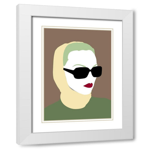 Lady No. 9 White Modern Wood Framed Art Print with Double Matting by Salvadori, Sean