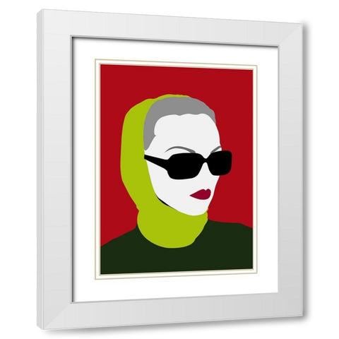 Lady No. 11 White Modern Wood Framed Art Print with Double Matting by Salvadori, Sean