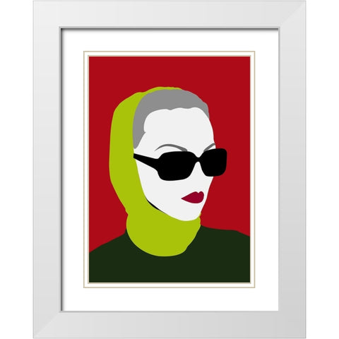Lady No. 11 White Modern Wood Framed Art Print with Double Matting by Salvadori, Sean