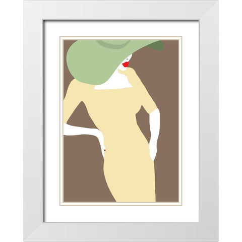 Lady No. 19 White Modern Wood Framed Art Print with Double Matting by Salvadori, Sean