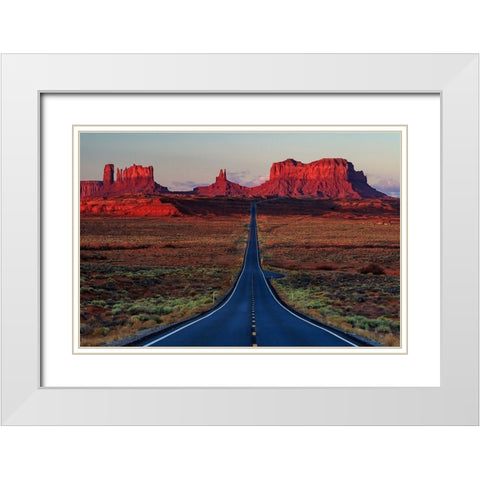Mile 13 White Modern Wood Framed Art Print with Double Matting by Severn, Shawn-Corinne