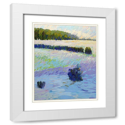 When It Snows White Modern Wood Framed Art Print with Double Matting by Schmidt, Jane