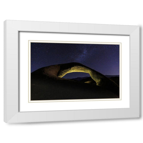 Backlit Mobius Arch White Modern Wood Framed Art Print with Double Matting by Severn, Shawn/Corinne