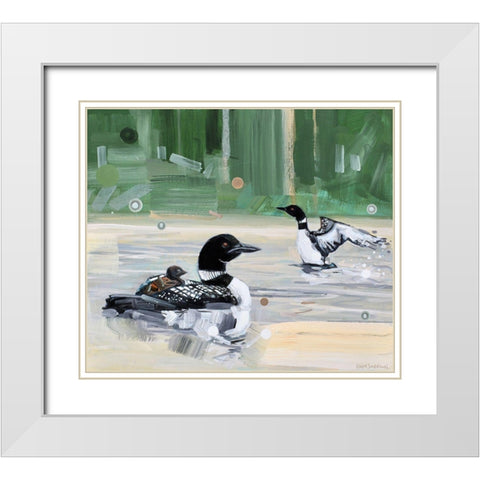 Acting Looney White Modern Wood Framed Art Print with Double Matting by Swanson, Adam