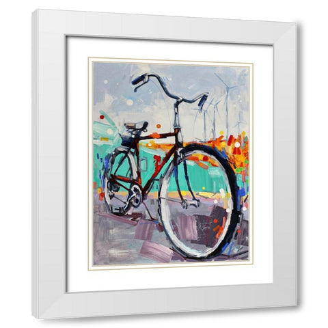 Animal Picnic White Modern Wood Framed Art Print with Double Matting by Swanson, Adam