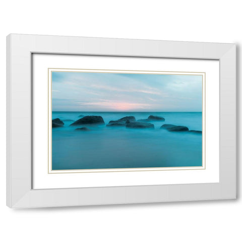 Drift White Modern Wood Framed Art Print with Double Matting by Sieczkiewicz, David A.