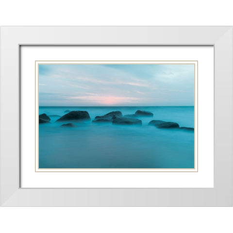 Drift White Modern Wood Framed Art Print with Double Matting by Sieczkiewicz, David A.