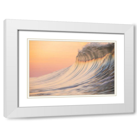 Sherbert White Modern Wood Framed Art Print with Double Matting by Sieczkiewicz, David A.