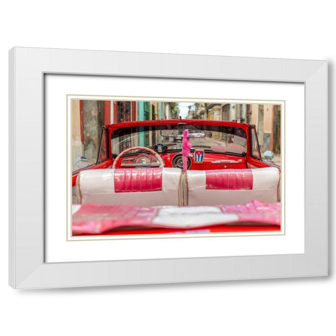 50s Car, Havana White Modern Wood Framed Art Print with Double Matting by Silver, Richard