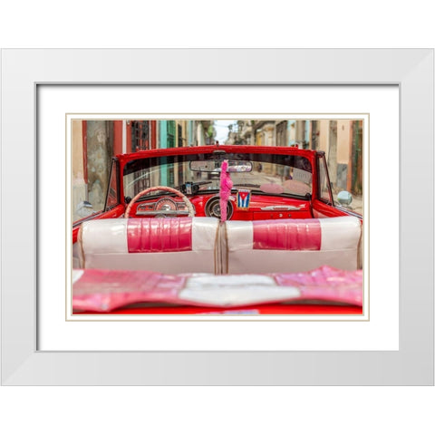 50s Car, Havana White Modern Wood Framed Art Print with Double Matting by Silver, Richard