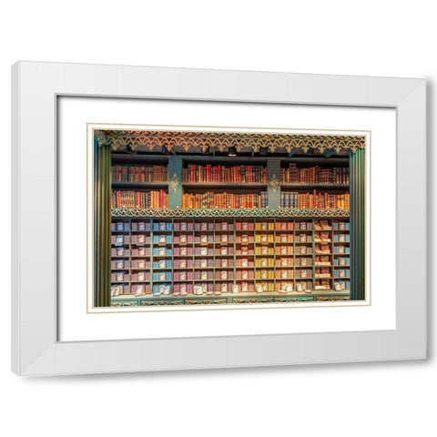 Mundo Fantastico Da Sardhina, Lisbon, Portugal White Modern Wood Framed Art Print with Double Matting by Silver, Richard