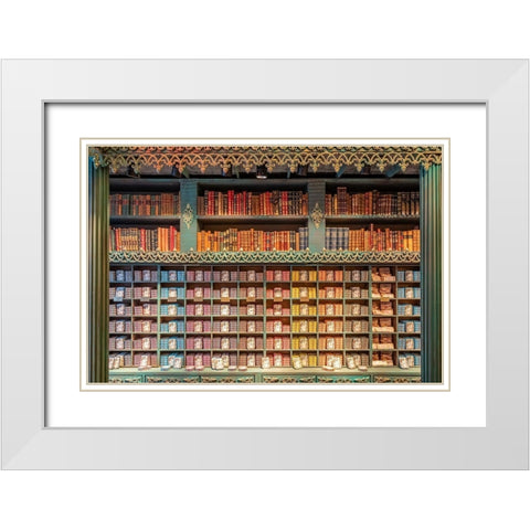 Mundo Fantastico Da Sardhina, Lisbon, Portugal White Modern Wood Framed Art Print with Double Matting by Silver, Richard