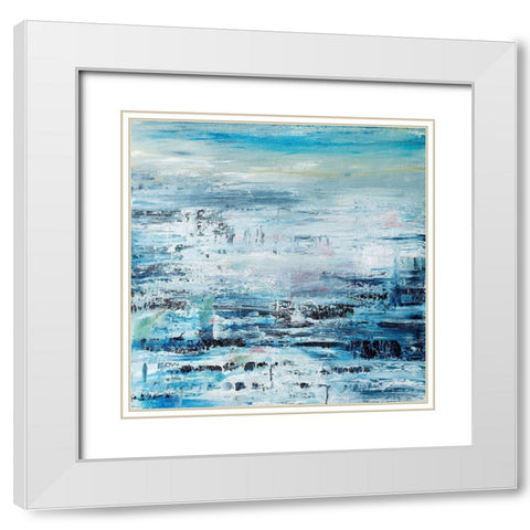 Oceanside No. 1 White Modern Wood Framed Art Print with Double Matting by Smach, Radek