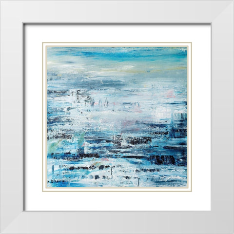 Oceanside No. 1 White Modern Wood Framed Art Print with Double Matting by Smach, Radek