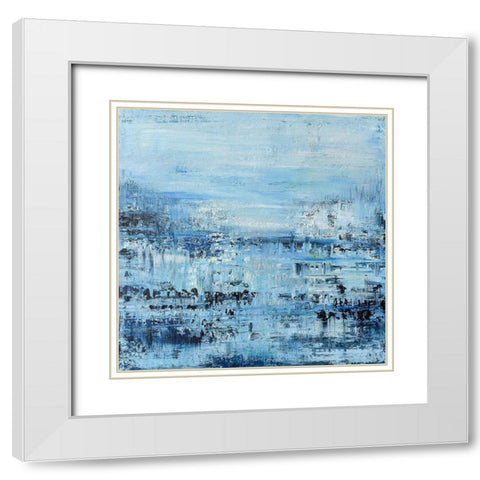 Oceanside No. 2 White Modern Wood Framed Art Print with Double Matting by Smach, Radek