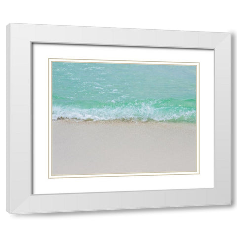 Little Waves White Modern Wood Framed Art Print with Double Matting by Soffia, Myan