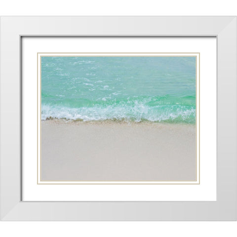 Little Waves White Modern Wood Framed Art Print with Double Matting by Soffia, Myan