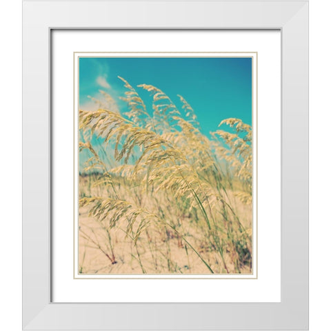 Sea Oats White Modern Wood Framed Art Print with Double Matting by Soffia, Myan