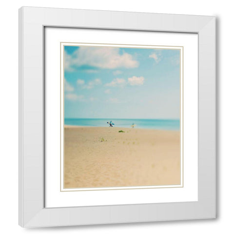 Silent Observer White Modern Wood Framed Art Print with Double Matting by Soffia, Myan